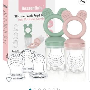 New bessentials silicone fresh food feeder & pacifier combo listing #1
